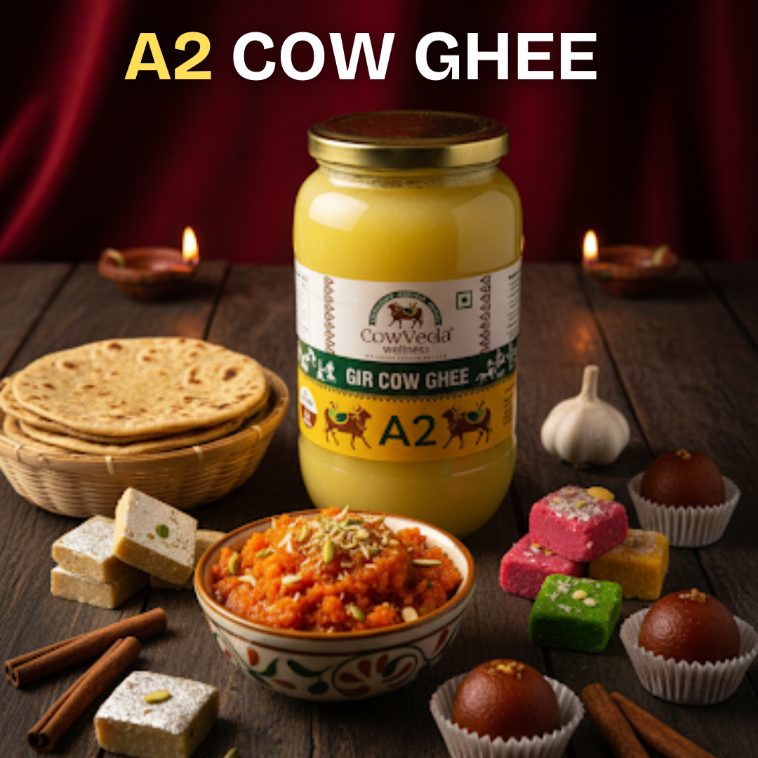 Cowveda's A2 Gir Cow Ghee (Vedic Bilona Ghee)