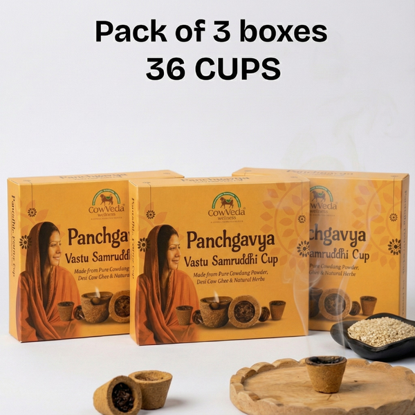 Panchgavya Vastu Samruddhi Dhoop cup (Combo)
