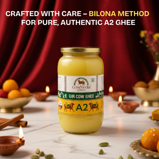 Cowveda's A2 Gir Cow Ghee (Vedic Bilona Ghee)
