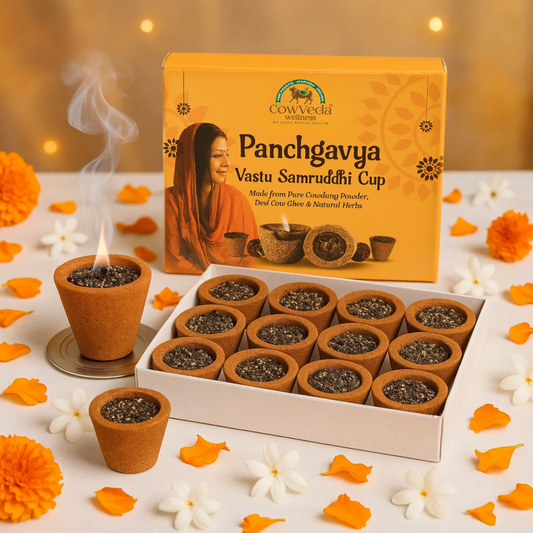Panchgavya Vastu Samruddhi Dhoop cup (1 Pack - 12 Cups)