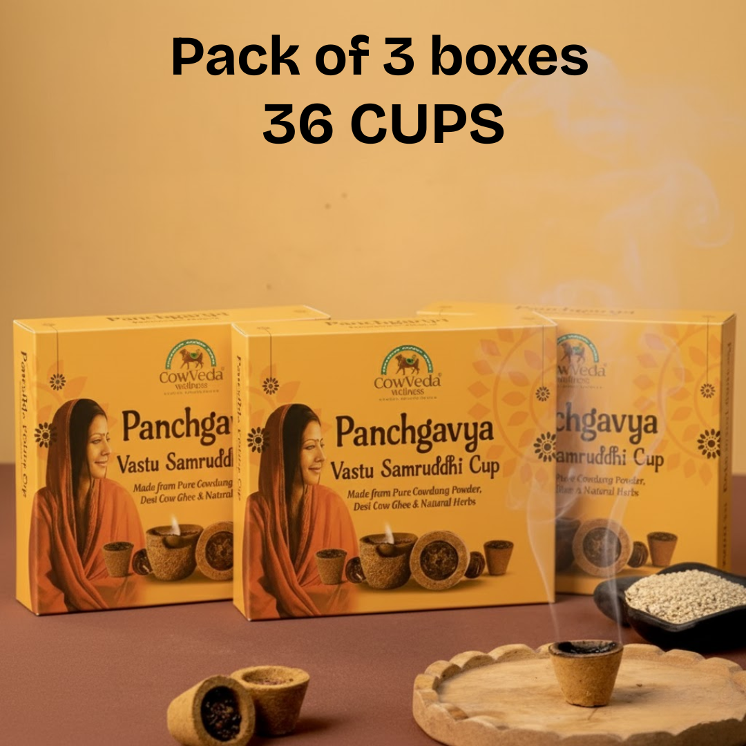 Panchgavya Vastu Samruddhi Dhoop cup (Combo)