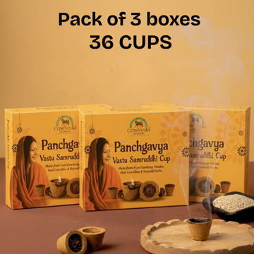 Panchgavya Vastu Samruddhi Dhoop cup (Combo)