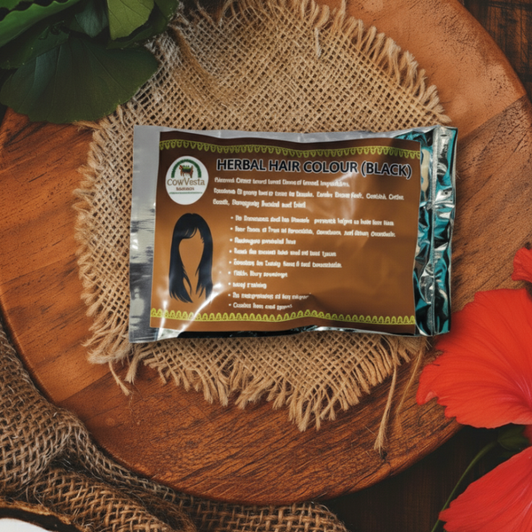 CowVeda Herbal Hair Color – Black (Pack of 2) | Natural & Ammonia-Free